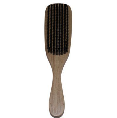 Двухсторонняя щетка для фейда и бороды с натуральной щетиной кабана Estet Professional Brown 23 см (ES-1036) ES-1036 фото