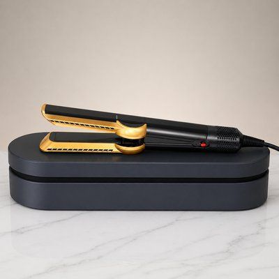 Выпрямитель для волос Hairtools Airstrait HT01 Strawberry Onyx Black/Gold с кейсом HT01-BL-C фото
