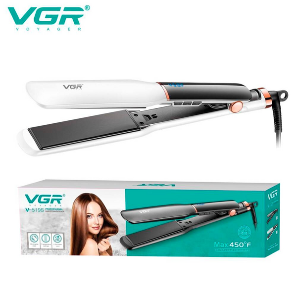 Утюжок для волос VGR Professional V-519S WHITE V-519SWR фото