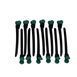 Набор металлических зажимов Termax Professional Evolution Black&Green, 12 шт (ES-1009-GN) ES-1009-GN фото 1