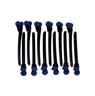 Набір металічних затискачів Termax Professional Evolution Black&Blue, 12 шт (ES-1009-BLU) ES-1009-BLU фото