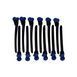 Набір металічних затискачів Termax Professional Evolution Black&Blue, 12 шт (ES-1009-BLU) ES-1009-BLU фото 1