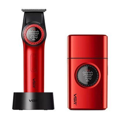 Набор для стрижки и бритья VGR Rechargeable Combo V-977 & V-377 Red JRLOnyx3in1 фото