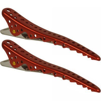 Затискачі для волосся Y. S. Park Shark Clip Red Metal 2 шт 364002 фото