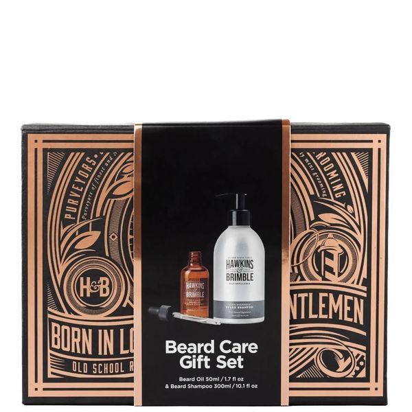 Подарочный набор по уходу за бородой Hawkins & Brimble Beard gift set box (beard shampoo + beard oil) 4129235 фото