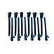 Набор металлических зажимов Estet Professional Blue, 9.5 см, 12 шт (ES-1031-BLU) ES-1031-BLU фото 1