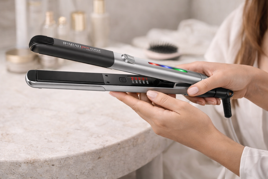 Выпрямитель для волос IPARAH High-Temp Professional Keratin Hair Straightener P-132B Grey P-132B фото