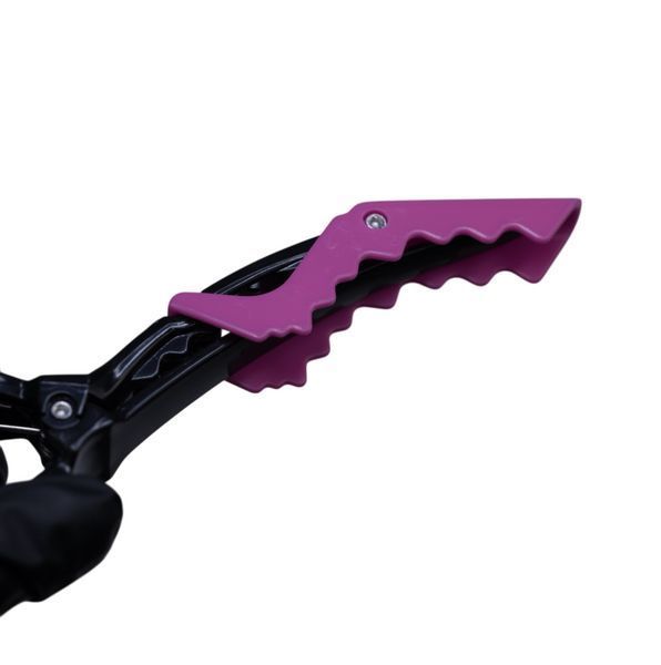 Набір затискачів для волосся Termax Professional Alligator Black & Pink, 10 шт (ES-S01-PN) ES-S01-PN фото