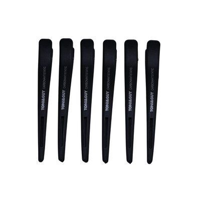 Набір затискачів для волосся Toni&Guy Midi Black, 12 см, 6 шт (T&G-002) T&G-002 фото