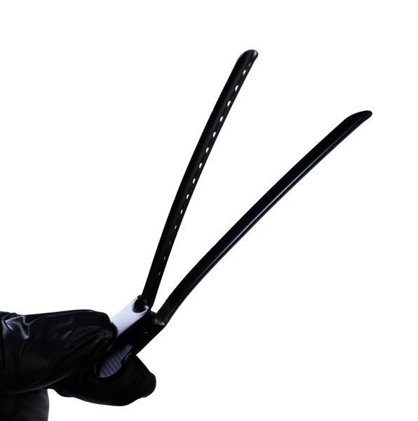 Набор металлических зажимов Estet Professional Black, 9.5 см, 12 шт (ES-1031-BK) ES-1031-BK фото