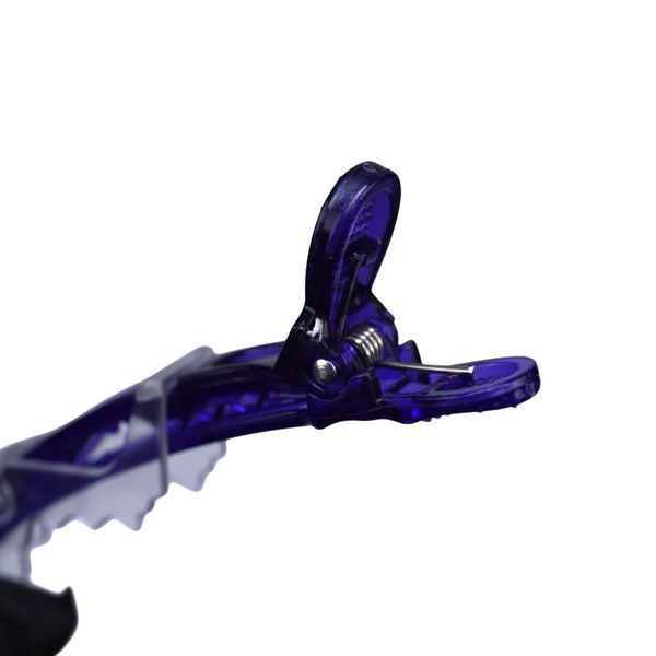 Набір затискачів для волосся Estet Professional Half Transparent Purple, 10 шт (ES-1026-PR) ES-1026-PR фото