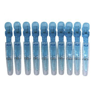 Набір затискачів для волосся Estet Professional Half Transparent Blue, 10 шт (ES-1026-BLU) ES-1026-BLU фото