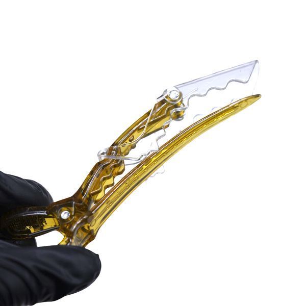 Набір затискачів для волосся Estet Professional Half Transparent Camel, 10 шт (ES-1026-CM) ES-1026-CM фото
