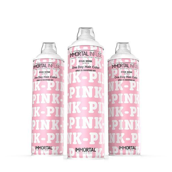 Камуфляж для волос розовый Immortal Infuse One Day Hair Color Spray Pink Mink, 200 мл (INF-169) INF-169 фото