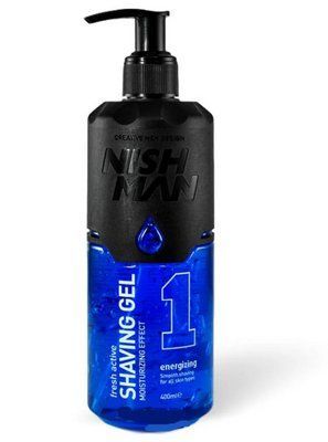 Гель для бритья Nishman №1 Energizing Shaving Gel синий с дозатором, 400 мл 10104008 фото