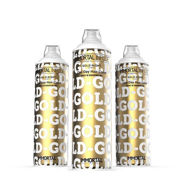 Камуфляж волос желтый Immortal Infuse one day hayr color spray gold night, 200 мл (INF-171) INF-171 фото