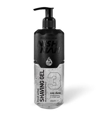 Гель для бритья Nishman № 3 Easy Shave Shaving Gel прозрачный с дозатором, 400 мл 10104009 фото