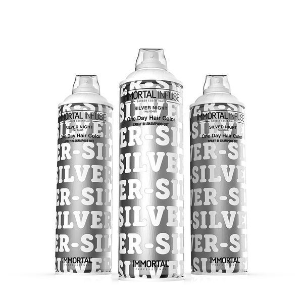 Камуфляж волос серый Immortal Infuse one day hayr color spray gold silver, 200 мл (INF-172) INF-172 фото