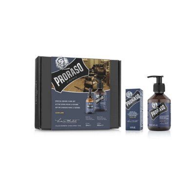 Подарочный набор по уходу за бородой Proraso Duo Pack Azur Lime (Oil + Shampoo) 11001015 фото