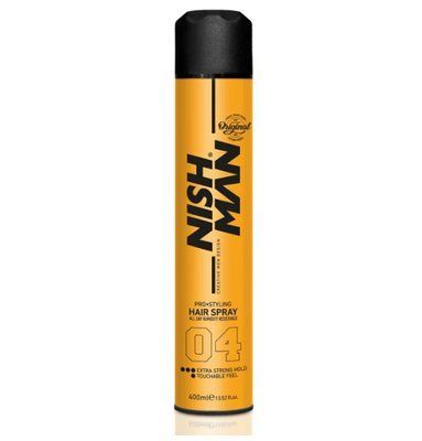 Спрей для фиксации волос Nishman Extra Strong #04 (очень сильная фиксация), 400 мл 10705016 фото