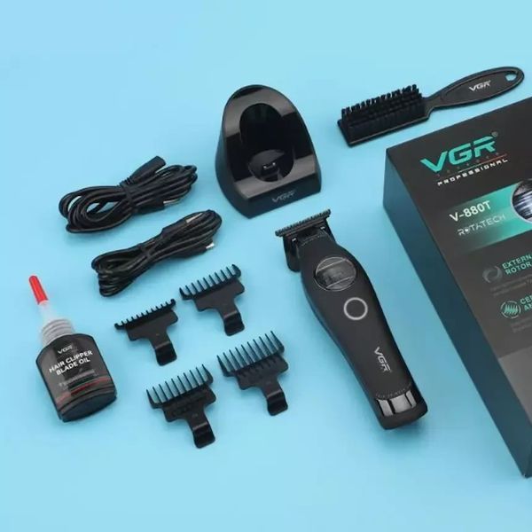 Професійний тример для стрижки та окантовки VGR Professional Rotatech Black (V-880T-BK) V-880T-BK фото