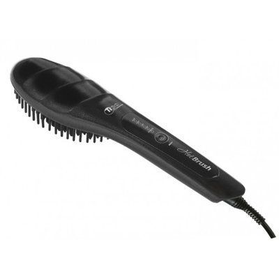 Терморасческа для выравнивания волос Tico Professional Hot Brush Black 100208 100208BK фото